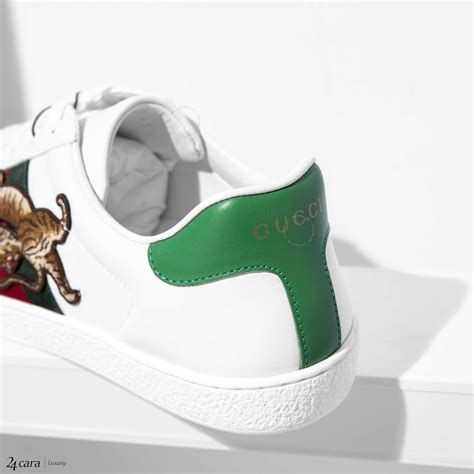 gucci 2017 new ace embroidered sneaker gold|gucci ace tiger sneakers.